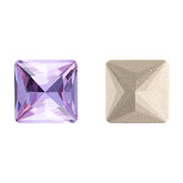 Violet Princess Square Shape High Quality Glass Pointed Back Fancy Rhinestones WholesaleRhinestone
